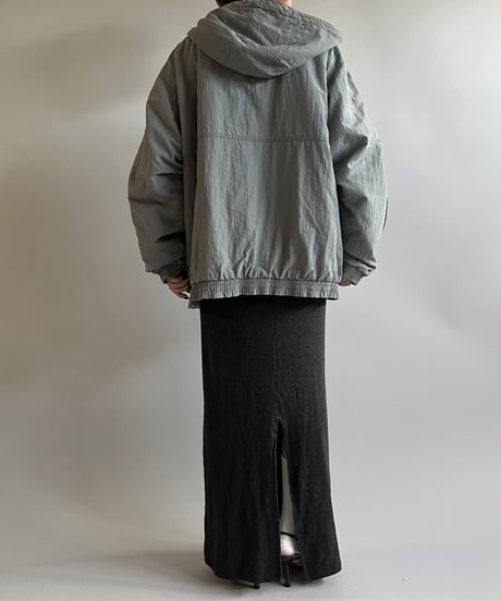 【USED】 90s adidas Lining Quilting Hooded Jacket /241228-011