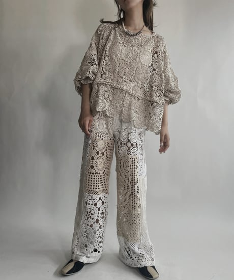 【RE;CIRCLE】 RE Crochet Top / 220623-014