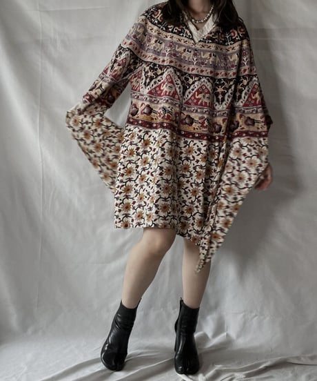 【USED】  Ethnic L/S Top/210921-041