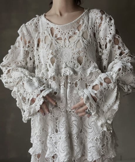 【RE;CIRCLE】 RE Crochet L/S One-piece④/20220317-024