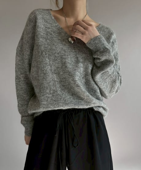 【USED】 V-Neck Knit Top / 260124-004