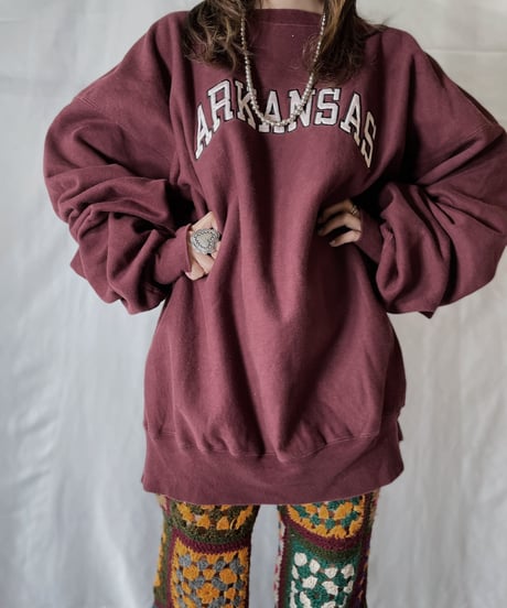 【USED】  Champion Reverse Weave Sweat ARKANSAS/210902-021