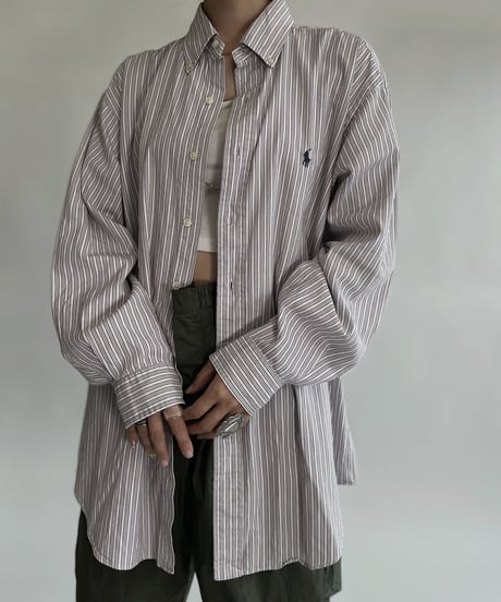 【USED】  Polo Ralph Lauren Striped Shirt / 220730-008