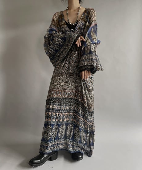 【RE;CIRCLE】 RE Indian Cotton One-piece / 220901-010