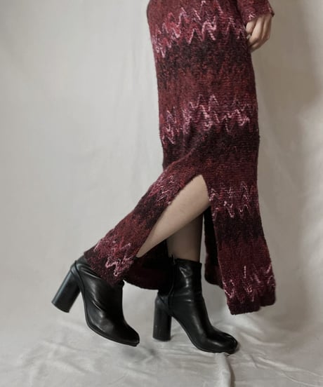 【USED】  Knit L/S One-piece/211014-050