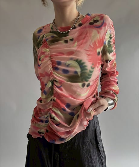 【USED】 Design sheer top/250920-027