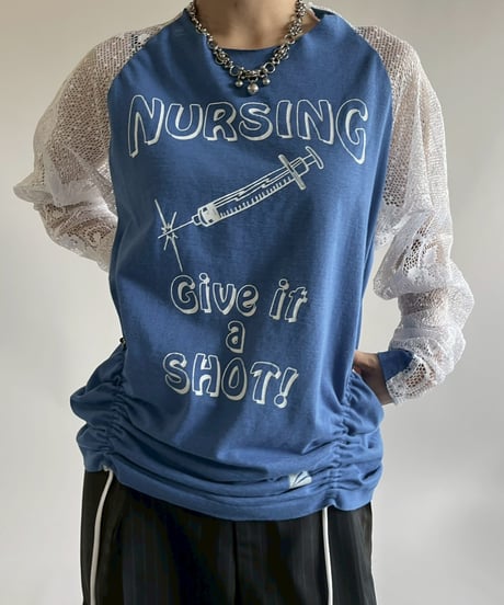 【RE;CIRCLE】 RE Lace Switching Raglan T-Shirt / 250605-005