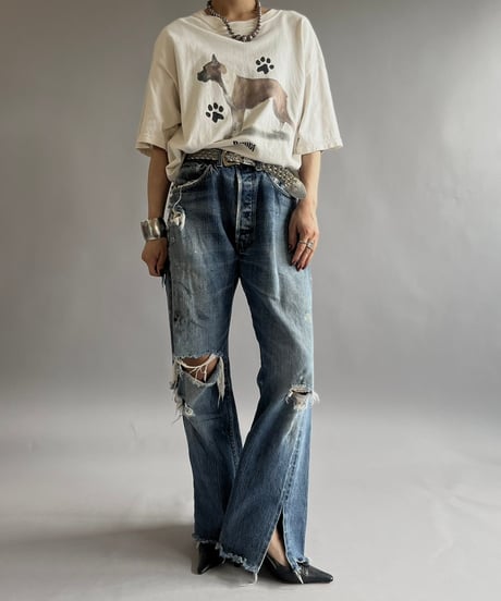 【USED】 Dog Print T-Shirt /240824-002