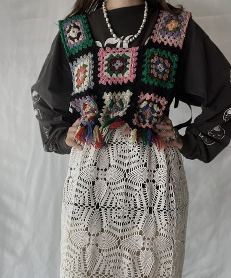 【RE;CIRCLE】 RE Granny × Crochet N/S One-piece①/211014-010