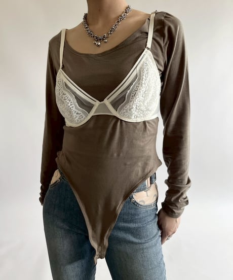 【USED】 Lace Pattern  Camisole Bra Top /250419-021