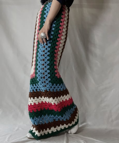 【RE;CIRCLE】 RE Granny Knit Long Skirt⑨/211014-029