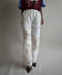 【RE;CIRCLE】 RE Crochet Lace Patch work Pants / 250731-004