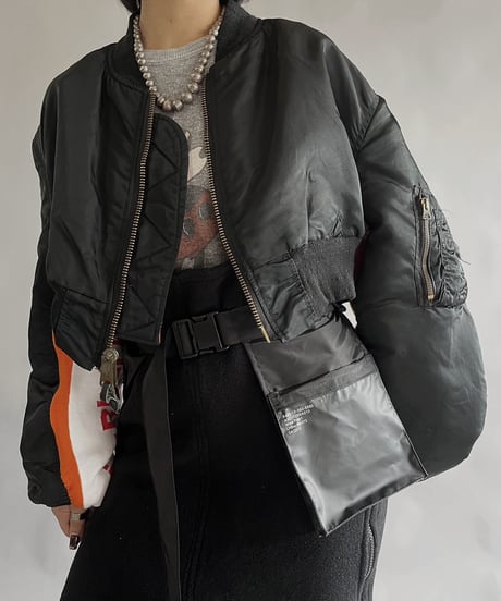 【RE;CIRCLE】 RE MA1×Soccer Muffler Short Jacket / 240118-004