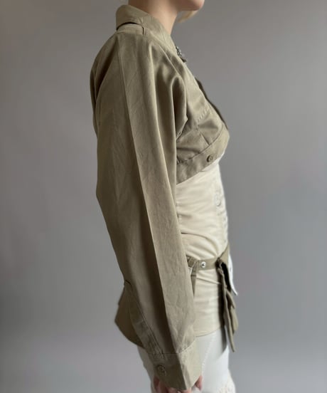 【Chinatsu Aoyama】 RE Makers Shirt Khaki / 260702-027