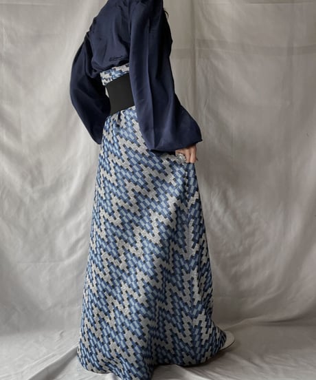 【USED】 Shiny Poly Long Skirt/210921-024