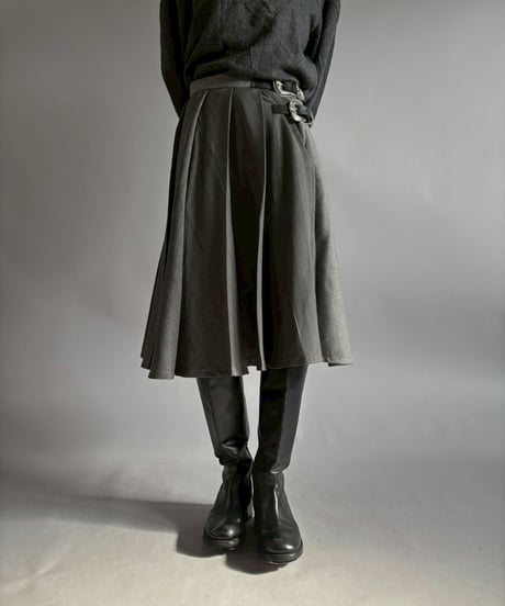 【RE;CIRCLE】 RE Suit Pleats Wrap Skirt/ 260108-009