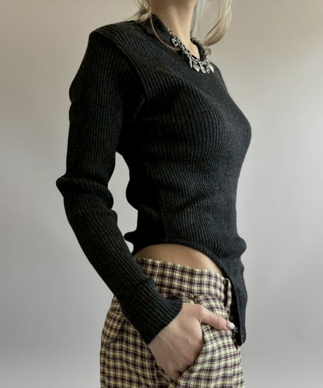 【RE;CIRCLE】 RE Rib Knit Leotard Top / 260416-005