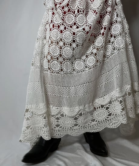 【RE;CIRCLE】 RE Granny Knit×Lace N/S One-piece②/210917-009