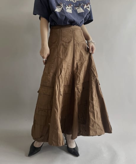 【USED 】Cordelia Design Multi Pocket Long Skirt/ 240429-015