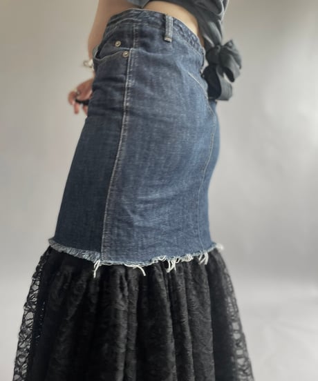 【USED】 Denim Mini Skirt /240729-076