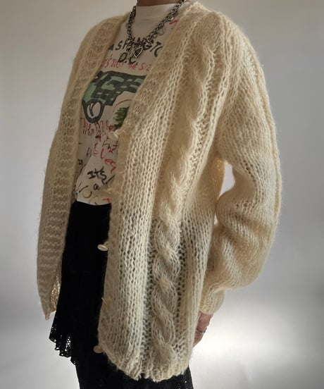 【USED】 Made in Italy Mohair Knit Cardigan /250111-013