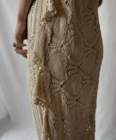 【RE;CIRCLE】  RE Crochet Lace N/S One-piece/20210819-042