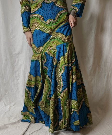 【USED】 African Batik One-piece⑥/210428-017