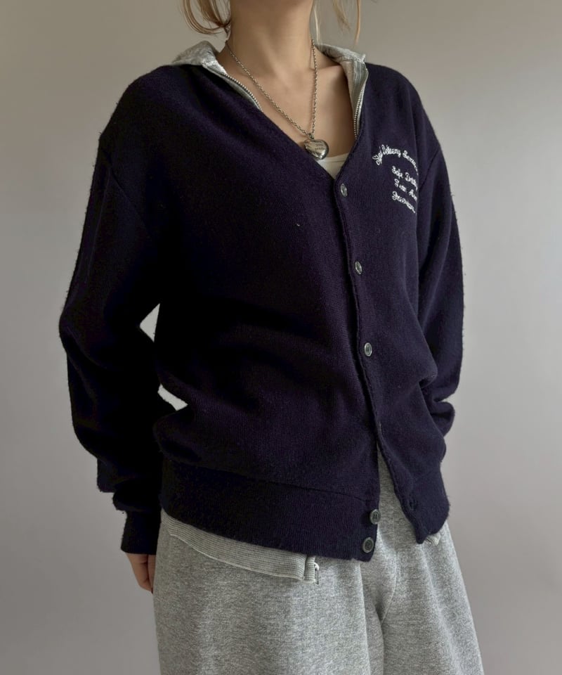 USED】 Made In USA PINE STATE Acrylic Cardigan