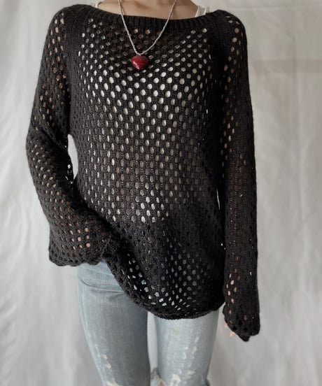 【USED】  Crochet L/S Top/210825-040