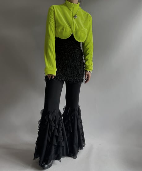 【USED 】Sheer Flare Design Pants/ 231112-002
