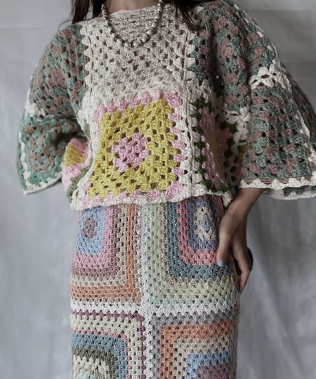 【RE;CIRCLE】 RE Granny Knit Top⑧/211014-021