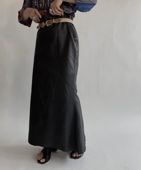 【USED】 Leather Mermaid Long Skirt / 220528-023