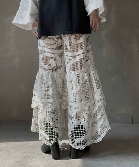 【RE;CIRCLE】 RE Crochet Tiered Pants⑤/20220317-014