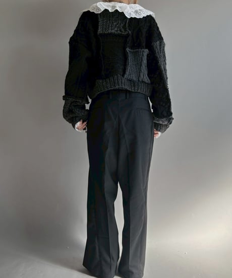 【RE;CIRCLE】 RE Suit Stencil Layered Slacks / Ivory / 251106-004