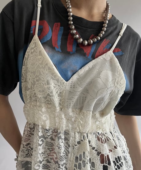 【RE;CIRCLE】RE Crochet Patch Back RBN Camisole One-Piece/240829ー006