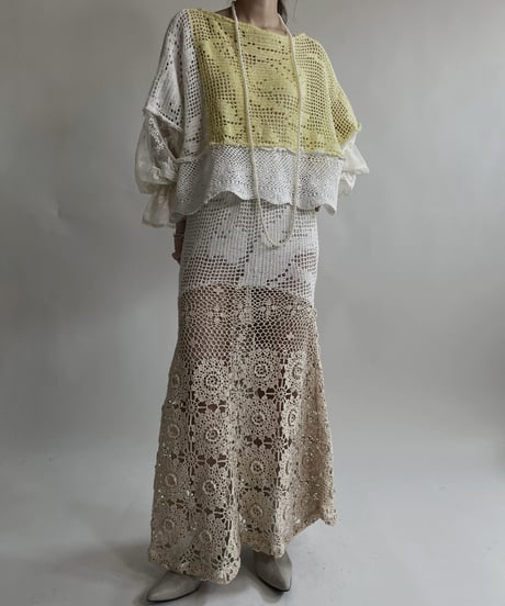 【RE;CIRCLE】 RE Crochet Lace Mermaid Skirt / 220427-009