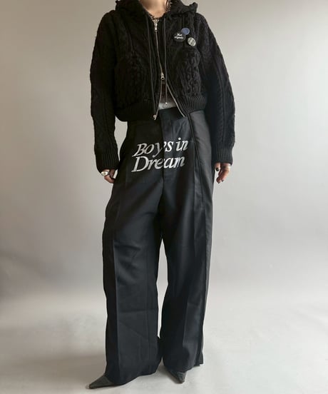 【RE;CIRCLE】 RE Aran Knit Double Zip-up Parka / Black / 251030-005