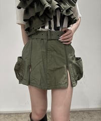【 RE;CIRCLE】 RE ARMY Double Zip Mini Skirt/ 250703-002