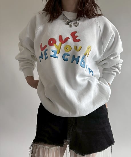 【USED】 END IS NEAR 90's Fruit of the Loom L/S Sweat Top /250329-025