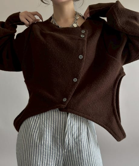 【RE;CIRCLE】 RE Deformed Acrylic Cardigan / 260312-001