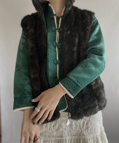 【USED】 Fur Vest Brown / 230102-010
