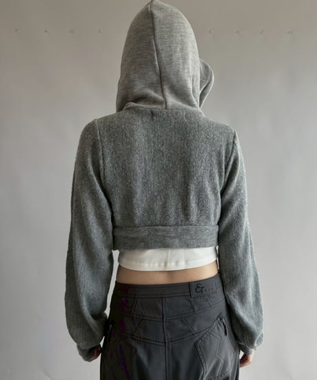 【RE;CIRCLE】 RE Hooded Acrylic Short Cardigan / 251016-009
