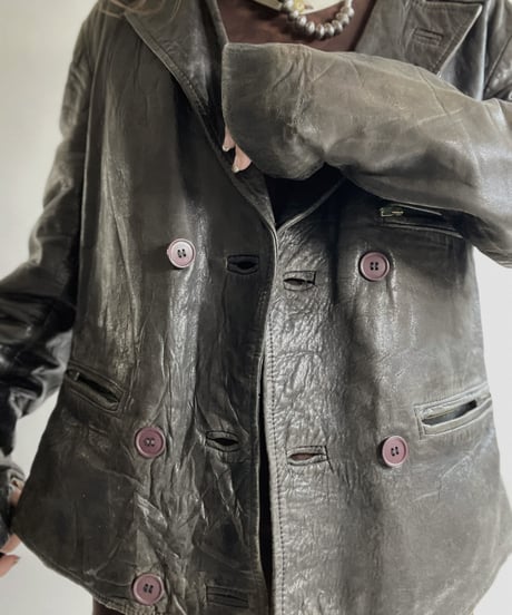 【USED】 Leather Jacket ① / 220409-001