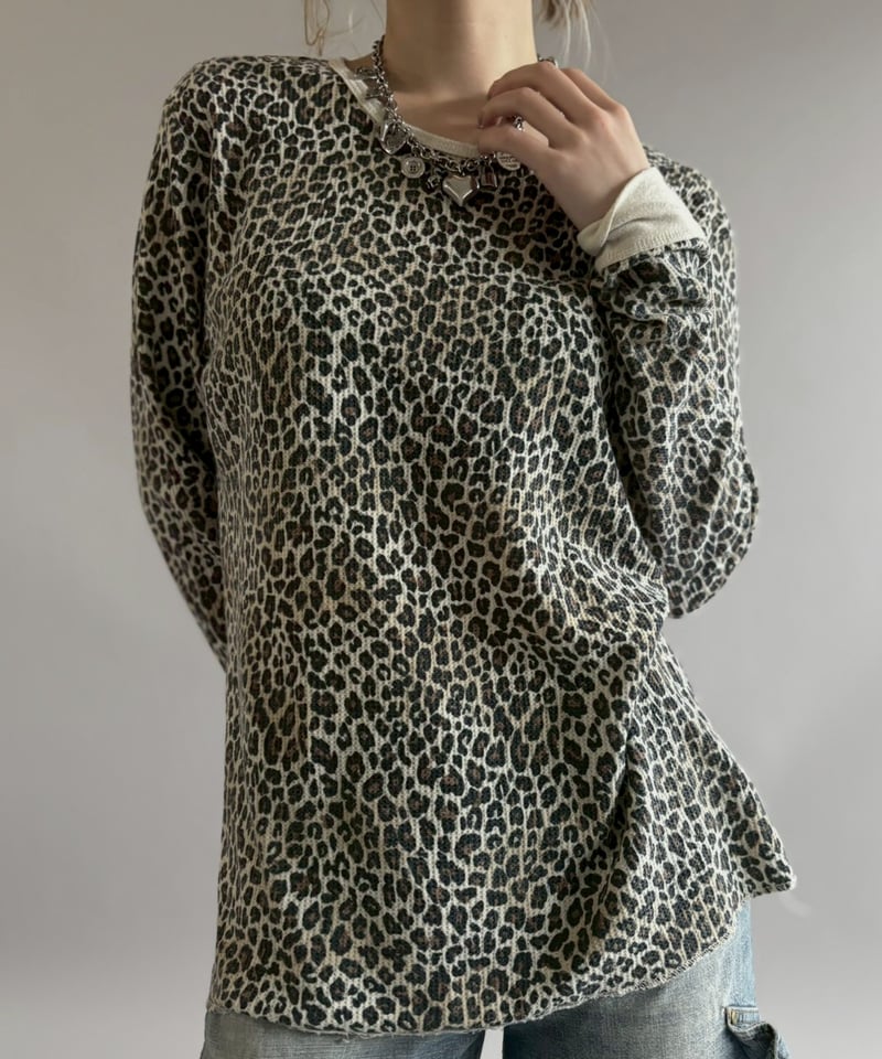 USED】 FRUIT OF THE LOOM Leopard Pattern Therma