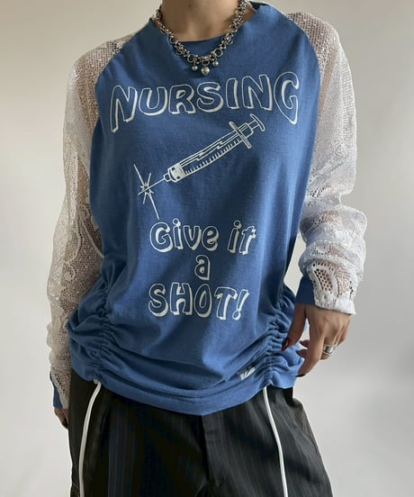 【RE;CIRCLE】 RE Lace Switching Raglan T-Shirt / 250605-005
