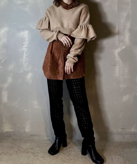 【RE;CIRCLE】 Frill Cashmere  Knit / 201125-026