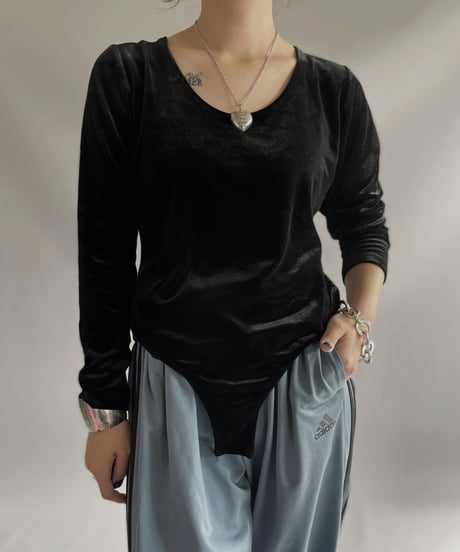 【USED】  Velor L/S Leotard Top / 231202-019