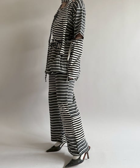 【RE;CIRCLE】 RE Border Off Shoulder Top /  250529-017