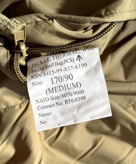 【DEAD STOCK】 British Army PCS Thermal Jacket 170/90 M / 260126-017