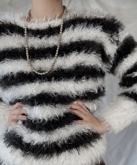 【USED】    Shaggy Knit Top/211216-011